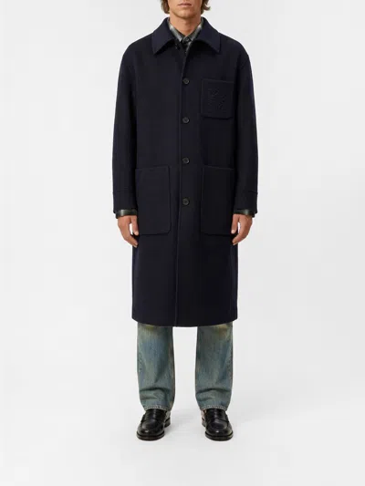 LOEWE LOEWE SINGLE BREASTED WOOL AND CASHMERE COAT,I27021045