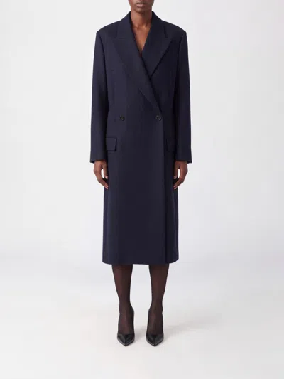 Loewe Coat Woman Color Navy In Blue