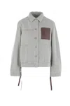 Loewe Patch-pocket Denim Jacket In Gray
