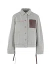 Loewe Patch-pocket Denim Jacket In Gray