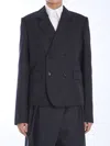Loewe Short Jacket In Wool In Grey