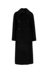 Loewe Wool-cashmere Double-breasted Coat In Black