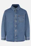 Loewe Long Sleeve Denim Shirt With Chest Pocket In Blue