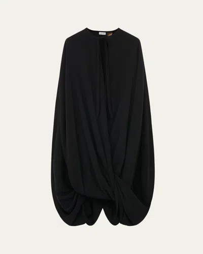 Loewe Cocoon Draped Keyhole Twisted Dress