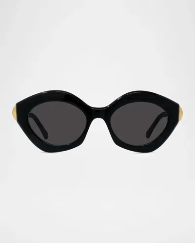 Loewe Coil 53mm Cat-eye Sunglasses In Shiny Black