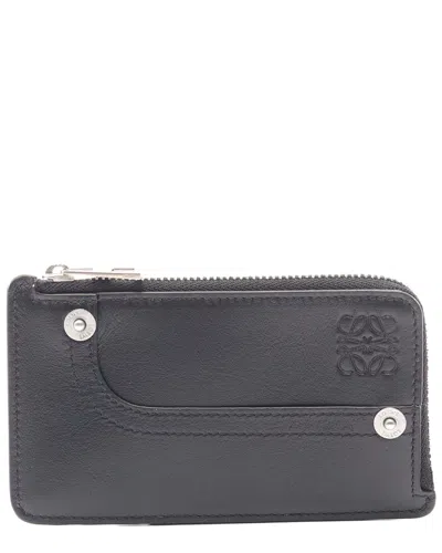 Loewe Coin Card Holder Wallet (authentic Pre-loved) In Black