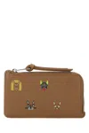 Loewe X Louis Wain Leather Cats Coin Card Holder In Brown