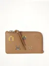 Loewe X Louis Wain Leather Cats Coin Card Holder In Brown