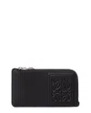 Loewe Coin Leather Card Holder In Black