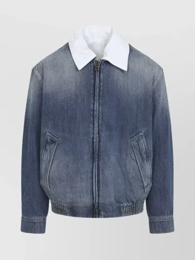 LOEWE COLLAR CONTRAST ZIP-UP JACKET