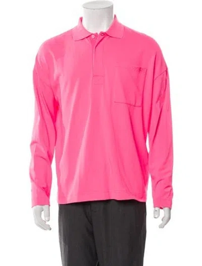 Pre-owned Loewe Collar Long Sleeve Polo Shirt In Pink