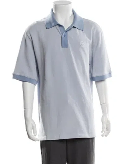 Pre-owned Loewe Collar Short Sleeve Polo Shirt In White