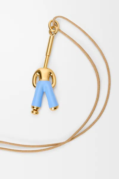 Loewe Standing Acrobat Necklace In Sterling Silver And Enamel For Woman In Gold