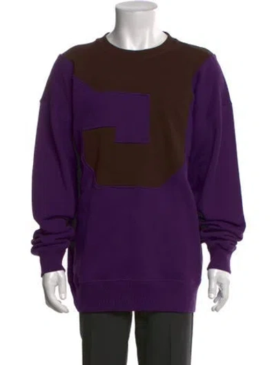 Pre-owned Loewe Colorblock Pattern Crew Neck Pullover In Multi
