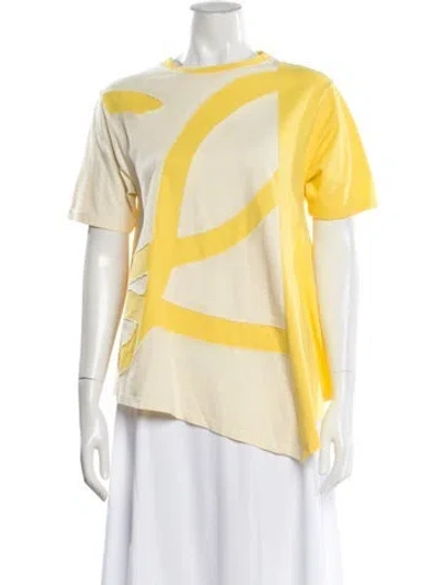 Pre-owned Loewe Colorblock Pattern Crew Neck T-shirt In Yellow