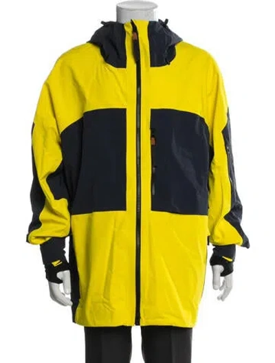 Pre-owned Loewe Colorblock Pattern Windbreaker In Yellow