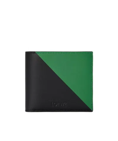Loewe Colored Patch Wallet With Logo In Green