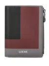 Loewe Colour-block Zip Wallet In Brown