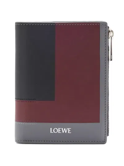 Loewe Colourblock Zip Wallet In Gray