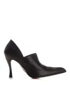 Loewe Leather Comic Folded Pumps 90 In Black