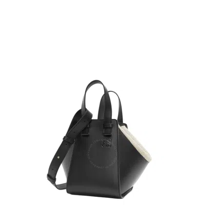 Loewe Compact Calfskin Hammock Bag In Black