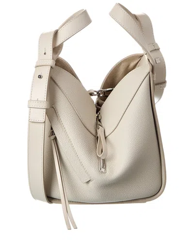 Loewe Compact Hammock Leather Hobo Bag In White