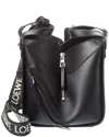 Loewe Compact Hammock Satin Leather Tote In Black