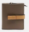 Loewe Compact Leather Wallet In Brown