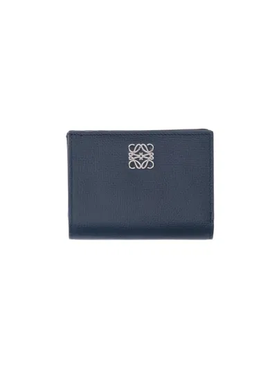Loewe Compact Wallet "anagram" In Blue