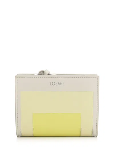 Loewe Compact Wallet Small Leather Goods White In Brown