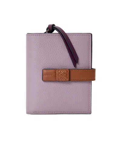 Loewe Compact Zip Wallet In Soft Grained Calfskin In Purple