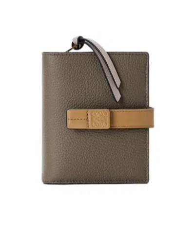 Loewe Compact Zip Wallet In Soft Grained Calfskin In Brown