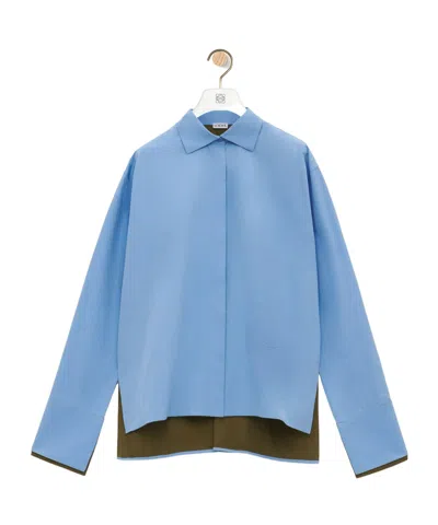 Loewe Concealed Fastened Shirt In Blue