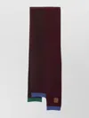 Loewe Contemporary Wool Scarf With Color Block Design In Brown