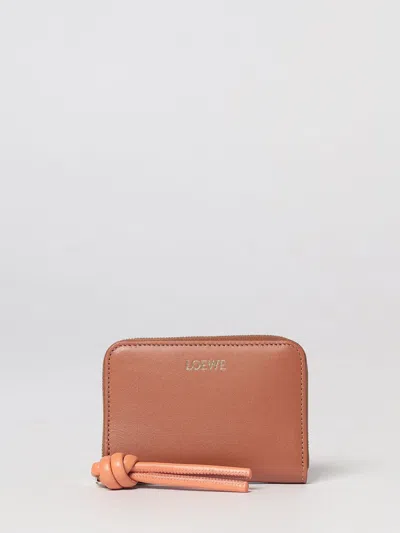 Loewe Continental Nappa Calfskin Wallet With Zip-around Closure In Brown