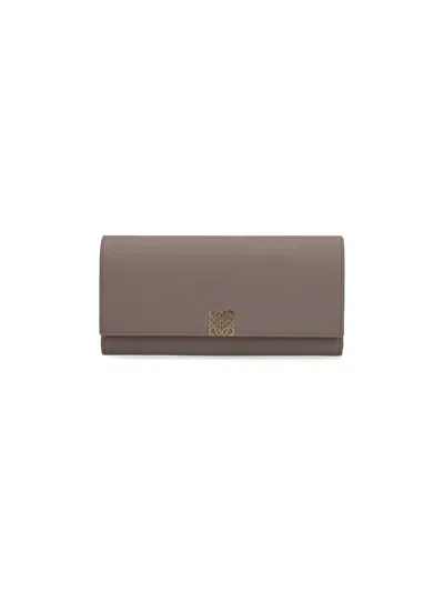 Loewe Continental Wallet "anagram" In Brown