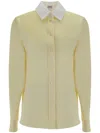 Loewe Contrasting-collar Shirt In Yellow