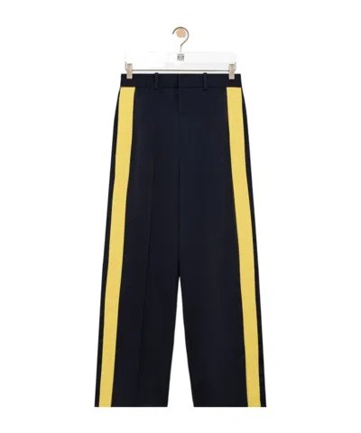 Loewe Contrasting Color Stripe Casual Pants In Black