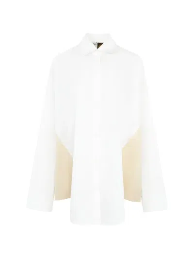 Loewe Contrast-panel Shirt In White
