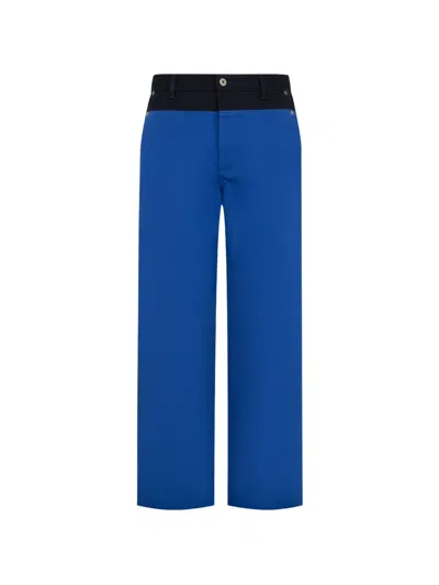 Loewe Contrast-waistband Trousers In Blue