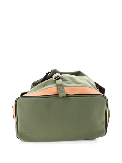 Pre-owned Loewe Convertible Canvas Backpack In Green