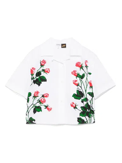 Loewe Copped Cotton Shirt In White