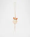 Loewe Corgi Charm In Leather And Wool In Multi