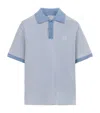 Loewe Cotton Polo Shirt With Anagram Embroidery In Blue