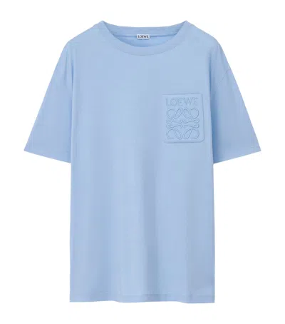 Loewe Cotton Anagram T-shirt In Blue
