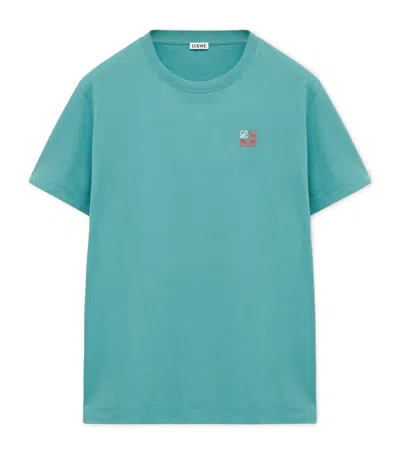 Loewe Regular Fit T-shirt In Cotton In Blue