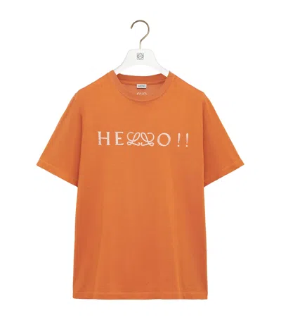 Loewe Cotton Anagram T-shirt In Orange