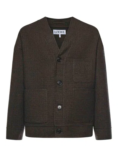 Loewe Cotton And Silk Blend Cardigan In Multi