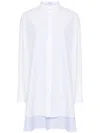 Loewe Cotton And Silk Blend Shirt Dress In White