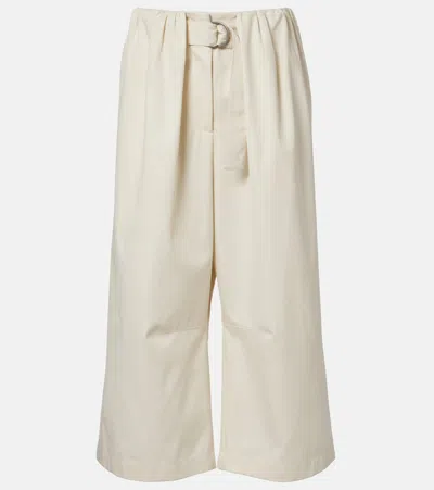Loewe Cotton And Silk Gabardine Culottes In White